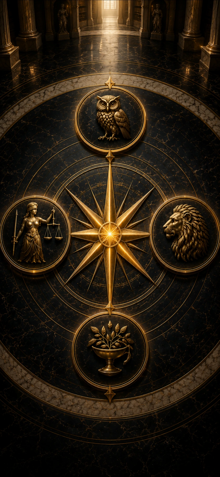 Wisdom, justice, courage and temperance: the four pillars.